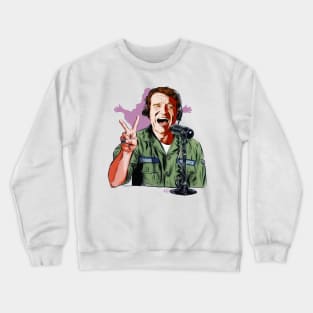 Robin Williams - An illustration by Paul Cemmick Crewneck Sweatshirt